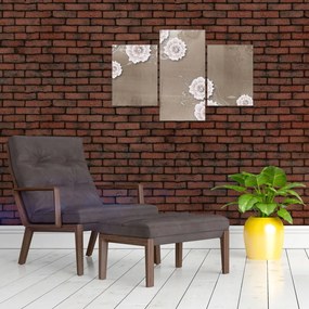 Tablou - Draperie cu flori (90x60 cm)