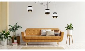 Lustră pe cablu NESS 3xE27/60W/230V neagră/albă