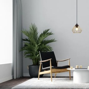 Lustră pe cablu CEED GOLD 1xE27/60W/230V d. 17,5 cm negru/auriu