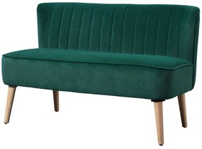 Canapea HOMCOM pentru două persoane - Mobilier de șezut elegant și confortabil în verde închis | Aosom Romania
