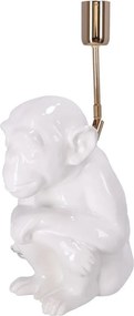 Lampa ceramica Maimuta Alba h 35 cm