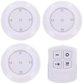 Solight WL906 - Set 3x corpuri LED reglabile cu telecomandă, LED/3xAAA