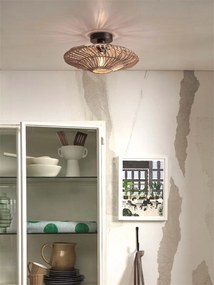 Plafoniera eco din ratan Zanzibar flat 40cm S, nat