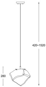 Lustră pe cablu ROCK 1xE27/40W/230V Zuma Line P0488-01A-F4AC