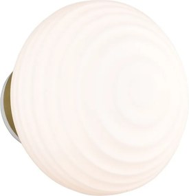 Aplică de perete albă LED din sticlă cu USB ø 15,5 cm Earl – Reality