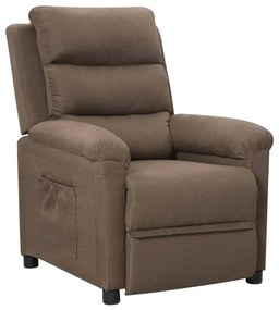vidaXL Fotoliu rabatabil, gri taupe, material textil
