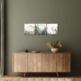 Tablou - Peisaj natural, acvariu (cu ceas) (90x30 cm)