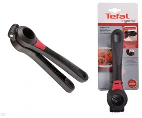 Presa usturoi Tefal K2072614, 19.7 cm, Eliberare usoara, Grila detasabila, Negru/Rosu