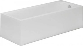 Pachet cada rectangulara Radaway Nea 170x70 cm alb, panou frontal si lateral, sifon cada si capac crom