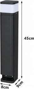 BRILAGI - Lampă de exterior cu 2 prize SCHUKO PILLAR 1xG9/11W/230V IP44 neagră