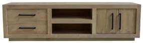 Comoda TV natur, din lemn reciclat , Country