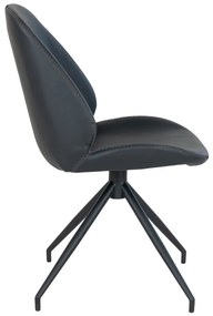 Scaun Monte Carlo rotativ din piele ecoblack