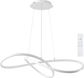 Brilagi - LED dimabil lustră pe cablu INFINITY LED/80W/230V 80x80 cm albă + telecomandă
