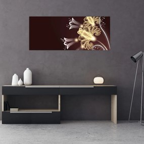 Tablou - Flori strălucitoare (120x50 cm)