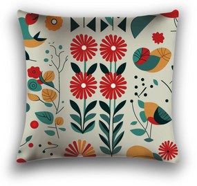 Husa de perna decorativa RETRO BIRD 40x50 cm, colorata