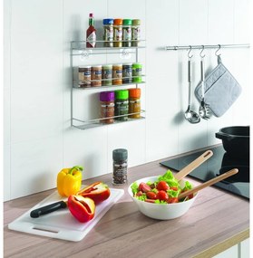 Suport de perete cu trei nivele pentru condimente Metaltex