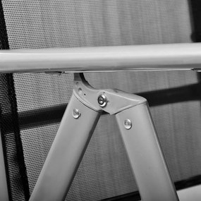 Scaun pliabil din aluminiu cu suport pentru picioare