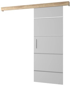 Zondo Uși culisante Sharlene IV (alb mat + stejar sonoma + argintiu). 1043755