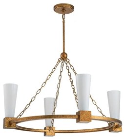 Elstead KRISTY4-DG-OPAL - Candelabru pe tijă KRISTY 4xE27/40W/230V, finisaj cupru