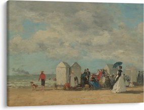 Tablou - Eugène Boudin, Beach Scene, reproducere (70x50 cm)