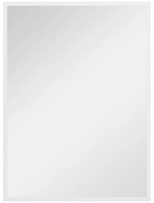 HOMCOM Oglindă de perete rectangulară 60 x 80 cm, ramă din MDF, ideală pentru baie, sufragerie sau dormitor, alb | Aosom Romania