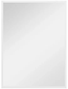 HOMCOM Oglindă de perete rectangulară 60 x 80 cm, ramă din MDF, ideală pentru baie, sufragerie sau dormitor, alb | Aosom Romania