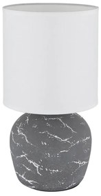 Veioza de masa ceramica gri textil alb MARBLE