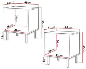 Set două noptiere Orlandio  (nuc warmia). 1122771