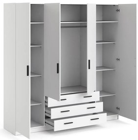 Șifonier alb 196x200 cm Sprint – Tvilum