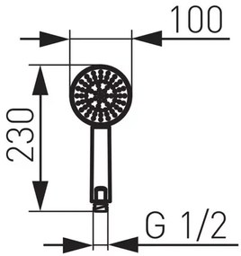 Para de dus FDesign Anima Black 3 functii negru mat