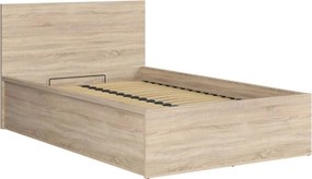 Pat TETRIX 120x200, stejar sonoma, PAL laminat, cu somiera si lada dep