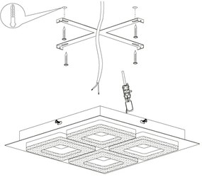Eglo 99326 - Plafonieră LED FRADELO 4xLED/4W/230V