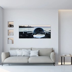 Tablou - Bile de sticlă pe piatră (120x50 cm)