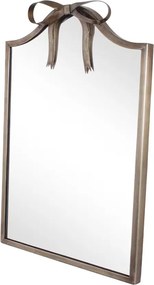 Oglindă decorativă din metal cu fundă, finisaj alamă antichizată, 30,5 x 44 cm, „Bow"