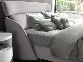 Pat dublu tapitat design LUX Light grey 180x200cm