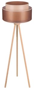 Lampadar WOOD Duolla BOHO 1xE27/15W/230V d. 45 cm cupru/maro/bej