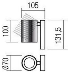 Redo 01-2548 - Aplica spot de perete DELPHI 1xGU10/7W/230V albă