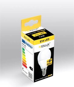 Bec LED E14, cu lumină albă caldă 7,5 W – Sollux
