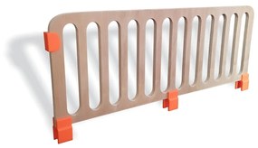 Paravan protectie grilaj din lemn pentru pat copii - Portocaliu