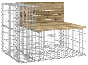 834382 vidaXL Bancă de grădină design gabion 92x71x65,5 cm lemn pin impregnat