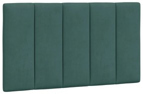 374646 vidaXL Pernă tăblie de pat, verde, 80 cm, catifea