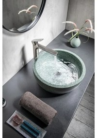 Sapho - Lavoar pentru blat PRIORI Ø 42 cm ceramică/verde
