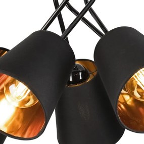 Lustră pe tijă IRMA 5xE27/60W/230V negru