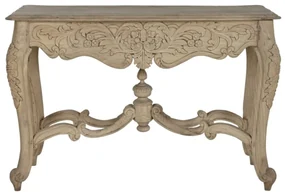 Consola sculptata, natur, din lemn de mango, Majesty
