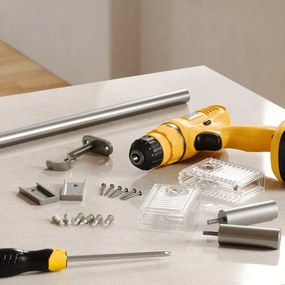 Galerie de perdea argintiu-mat extensibilă din oțel 107 - 305 cm Flute – Umbra