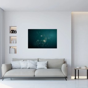 Tablou - Cerb magic noaptea (90x60 cm)