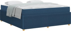 vidaXL Cadru de pat cu saltea albastru 180 x 200 cm țesătură