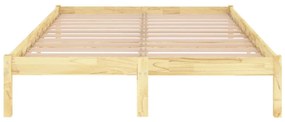 Cadru de pat, 160x200 cm, lemn de pin masiv Maro, 160 x 200 cm