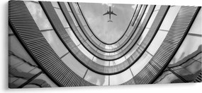Tablou - Avionul deasupra clădirii (120x50 cm)