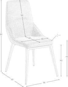 Scaun deosebit design LUX Light grey